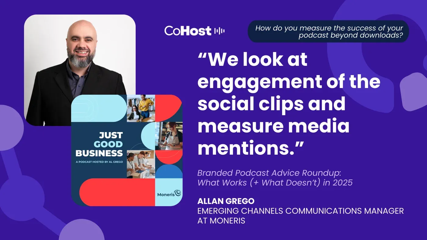Allan Grego of Moneris quoted: "We look at engagement of the social clips and measure media mentions."